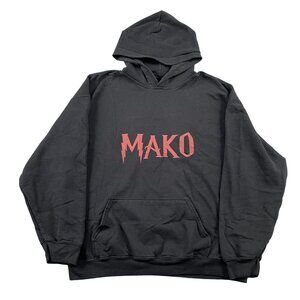 MAKO Hoodie Mens Large Black w/ Front Pocket No Drawstring